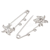 Starfish 304 Stainless Steel Safety Pins Brooch Findings SA-CBA098D-16H-P02-2