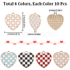 40Pcs 4 Colors Alloy Enamel Pendants ENAM-SC0004-34-2