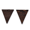 Natural Wenge Wood Pendants WOOD-T023-61-2