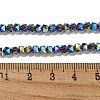 Electroplate Glass Beads Strands GLAA-Q105-02U-2