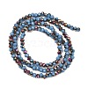 Electroplate Glass Beads Stradns EGLA-H114-02A-07-4