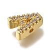 Rack Plating Brass Micro Pave Clear Cubic Zirconia Beads KK-G500-30G-A-2