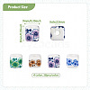 Fashewelry 72Pcs 4 Color Handmade Porcelain Ceramic Beads Strands PORC-FW0001-01-3