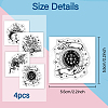 4Pcs 4 Styles PVC Stamp DIY-WH0487-0037-8