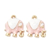 Elephant Alloy Enamel Pendants ENAM-B045-01LG-01-1