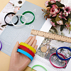 Gorgecraft 40Pcs 10 Colors Flat Plain Silicone Cord Bracelets Set for Men Women BJEW-GF0001-16-3