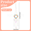 1Pc Colorful Glass Beaded Woven Net Suncatchers AJEW-CY0001-95A-2