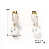Round Imitation Pearl Hoop Earrings for Women IR2603-1-1