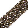 Electroplate Glass Beads Strands X-EGLA-A034-T6mm-B19-1
