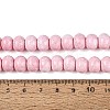 Opaque Baking Paint Glass Beads Strands GLAA-Q110-03A-01-4