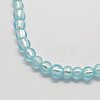 Handmade Silver Foil Glass Beads FOIL-R054-5-2