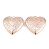 Rack Plating Brass Locket Pendants KK-M263-02B-RG-1