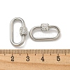 304 Stainless Steel Screw Carabiner Lock Charms STAS-C092-02B-P-3
