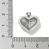 Rack Plating Brass Micro Pave Clear Cubic Zirconia
 Pendants KK-R163-03P-3