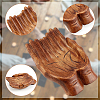 Wooden Buddha Hand Display Decorations AJEW-WH0304-38-4