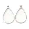 Non-Tarnish 304 Stainless Steel Open Back Bezel Teardrop Pendants STAS-Z040-11B-P-1