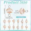 Natural Cultured Freshwater Pearl Potato Connector Charms PALLOY-SC00010-2