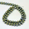 Electroplate Non-magnetic Synthetic Hematite Beads Strands G-J169A-8mm-06-2
