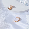 1 Pair Brass Hoop Earrings for Women EJEW-LP0003-70G-3