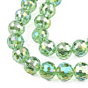 Electroplate Transparent Glass Beads Strands EGLA-N002-46-H05-3
