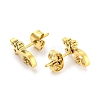 Hollow Out Gecko 304 Stainless Steel Stud Earrings EJEW-G359-04G-2