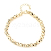 Round Brass Beaded Bracelets for Women BJEW-H640-04A-G-4