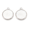 Tibetan Style Alloy Pendants Cabochon Settings PALLOY-N178-12AS-F-1