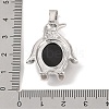 Natural Obsidian Pendants G-A224-02P-04-3