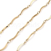 Ion Plating(IP) Handmade 304 Stainless Steel Curved Bar Link Chains CHS-G025-05G-1