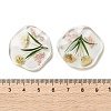 Inner Dried Flower Transparent Resin Pendants RESI-A043-04A-3