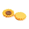 Opaque Resin Flower Cabochons RESI-H151-05B-2