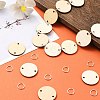 50Pcs Undyed Unfinished Wood Connector Charms WOOD-FS0001-11-7