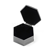 Hexagon Shaped Zinc Alloy Jewelry Box OBOX-WH0001-03-2