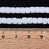 Frosted Imitation Jade Glass Beads Strands GLAA-N072-01A-C01-4