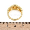 Rack Plating Brass Micro Pave Clear Cubic Zirconia Finger Rings for Women RJEW-M028-71G-5