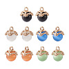 Fashewelry 10pcs 5 colors Cat Eye Glass Charms CE-FW0001-01-10