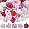 36Pcs 6 Style Resin Rhinestone Beads RESI-SC0003-04-1