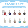 Handmade Polymer Clay Glass Rhinestone Pendants PALLOY-PH01693-2