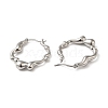 Rack Plating Brass Hoop Earrings for Women EJEW-Z019-09P-2