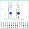 28Pcs 14 Colors Rhinestone Pave Disco Ball and Bicone Glass Dress Zipper Helper HJEW-PH01984-5