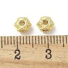 Brass Micro Pave Cubic Zirconia Beads KK-A236-19G-02-2