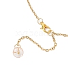 2Pcs 2 Colors Crackle Glass Rondelle Beaded Necklaces NJEW-JN05485-6