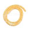 Natural Yellow Jade Bead Strands G-K121-01-4mm-6