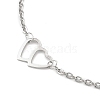 304 Stainless Steel Cable Chain Anklets AJEW-H104-07P-2