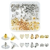 142Pcs 8 Style Brass & Silicone Earring Nuts KK-YW0001-43-1