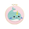 Animal Theme DIY Display Decoration Punch Embroidery Beginner Kit SENE-PW0003-073E-1