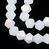 Imitation Jade Bicone Frosted Glass Bead Strands EGLA-A039-J4mm-MB06-3