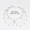 Gothic Style Alloy & Clear Glass Teardrop Tassel Multilayer Waist Belly Chains for Women FS-WGFFABC-01-4