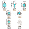   12Pcs 6 Style Synthetic Turquoise Pendants FIND-PH0005-12-5