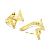 Brass Letter Stud Earrings for Women EJEW-A038-01X-G-2